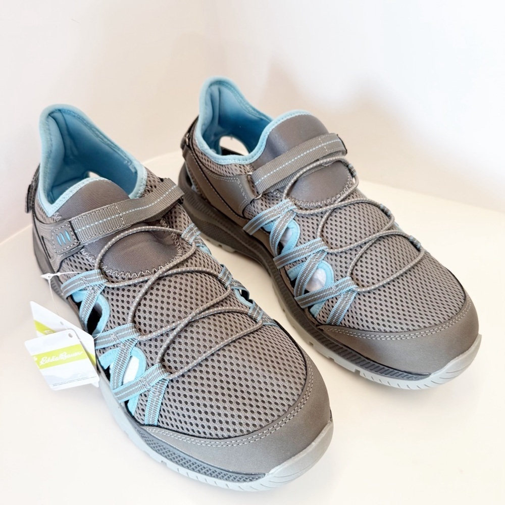 NWT Eddie Bauer Gray‎ Blue Sutton Hybrid Women's Adventure Shoes, 11M
